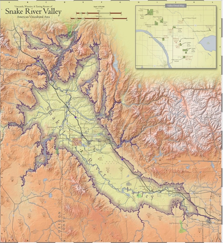 Snake River Valley AVA map